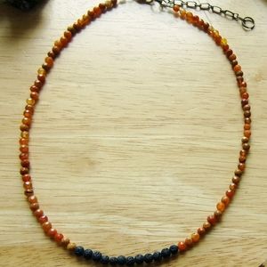 Lava Stone Handmade Choker Necklace Orange
Black